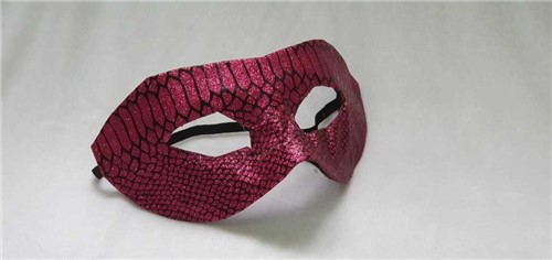 Mascara Veneziana Brilhante Estilo Cobra (Rosa)