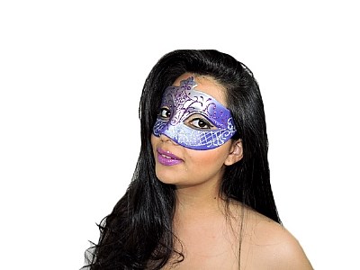 Mascara Veneziana Glitter Roxa Único-Roxa