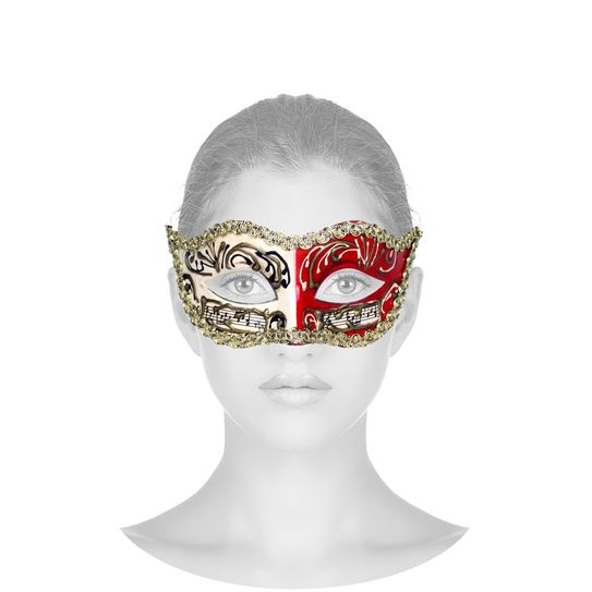 Máscara Veniziana Provençal - Vermelha