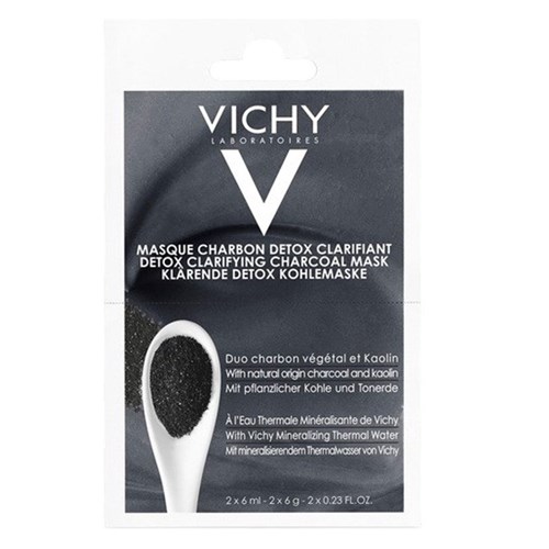 Máscara Vichy Detox Purificante de Carvão Ativado 2X 6 Ml Cada