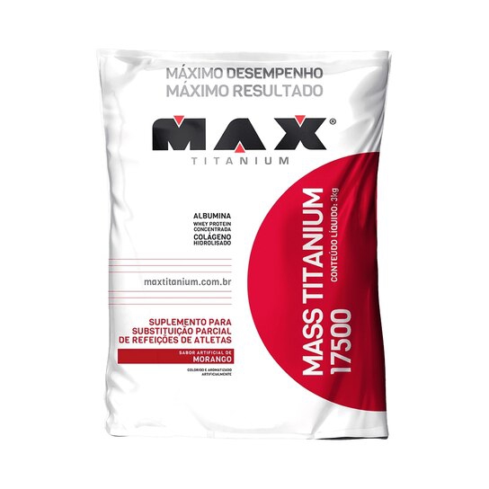 Mass Titanium 17500 Morango (3kg) - Max Titanium