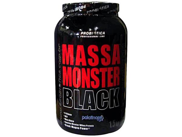 Massa Monster Black 1,5Kg Morango - Probiótica