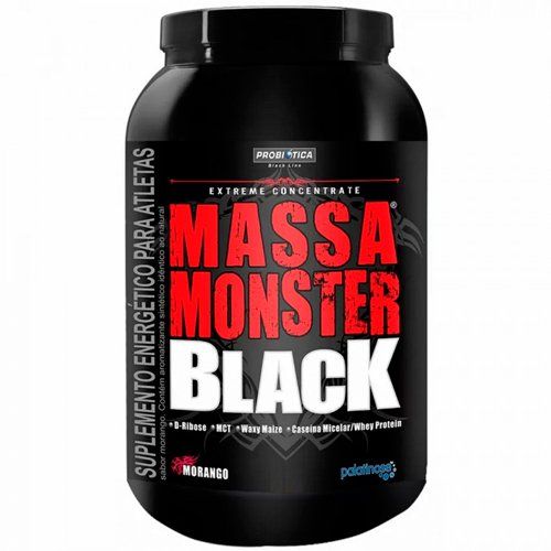 Massa Monster Black - 1500g - Probiótica (Morango)