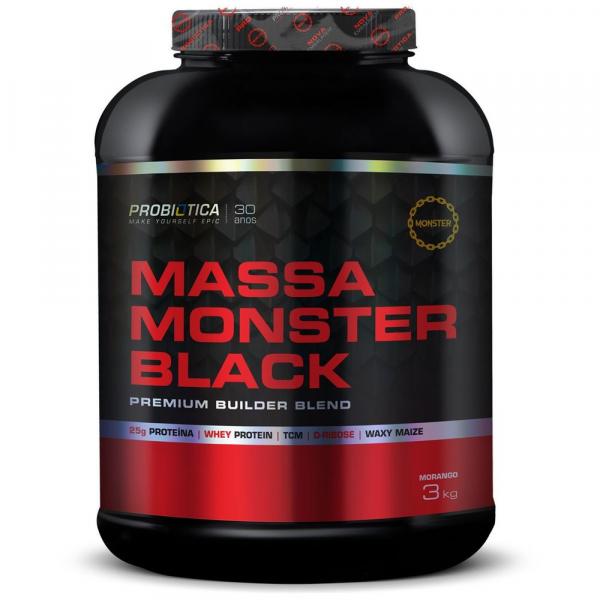 Massa Monster Black (3kg) - Probiótica Sabor:Morango