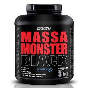 Massa Monster Black - Probiótica - Morango - 3 Kg