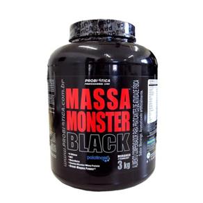 Massa Monster Black - Probiótica - Morango - 3 Kg