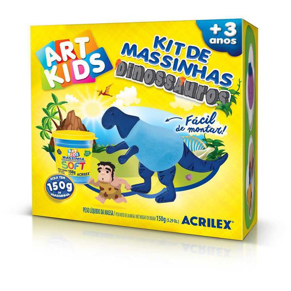 Massa para Modelar Criativa ART KIDS Dinossauro 2 AZUL - Acrilex