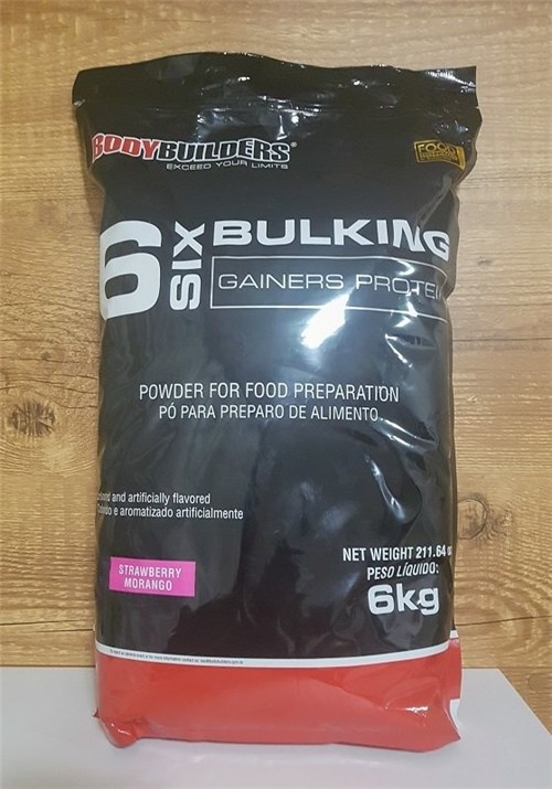 Massa Six 6 Bulking Gainers Protein C/ 6Kg - Bodybuilders (Baunilha)