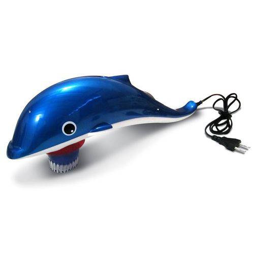 Massageador Eletrico Golfinho Dolphin Efeito Relaxante Cor Azul