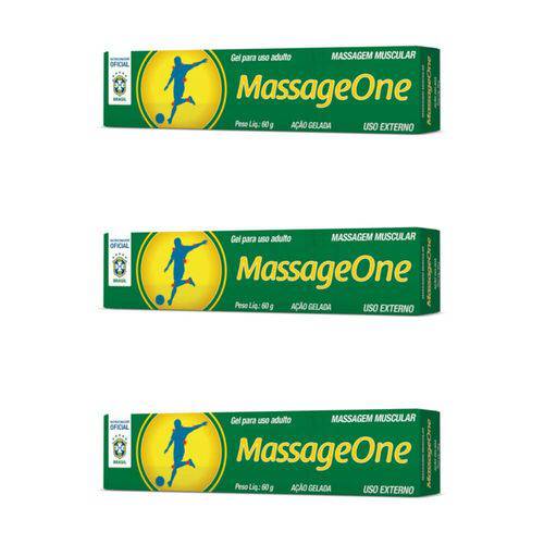 Massageone Gel Muscular P/ Massagem 60g (kit C/03)