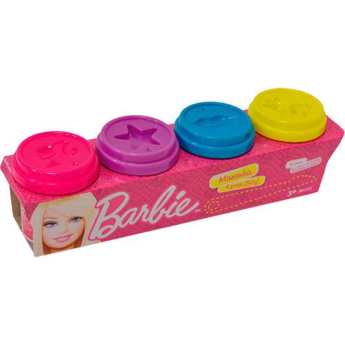 Massinha Barbie 4 Potes 50g - Fun