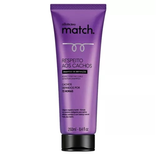 Match Shampoo Respeito Aos Cachos 250Ml 71673 - o Boticario