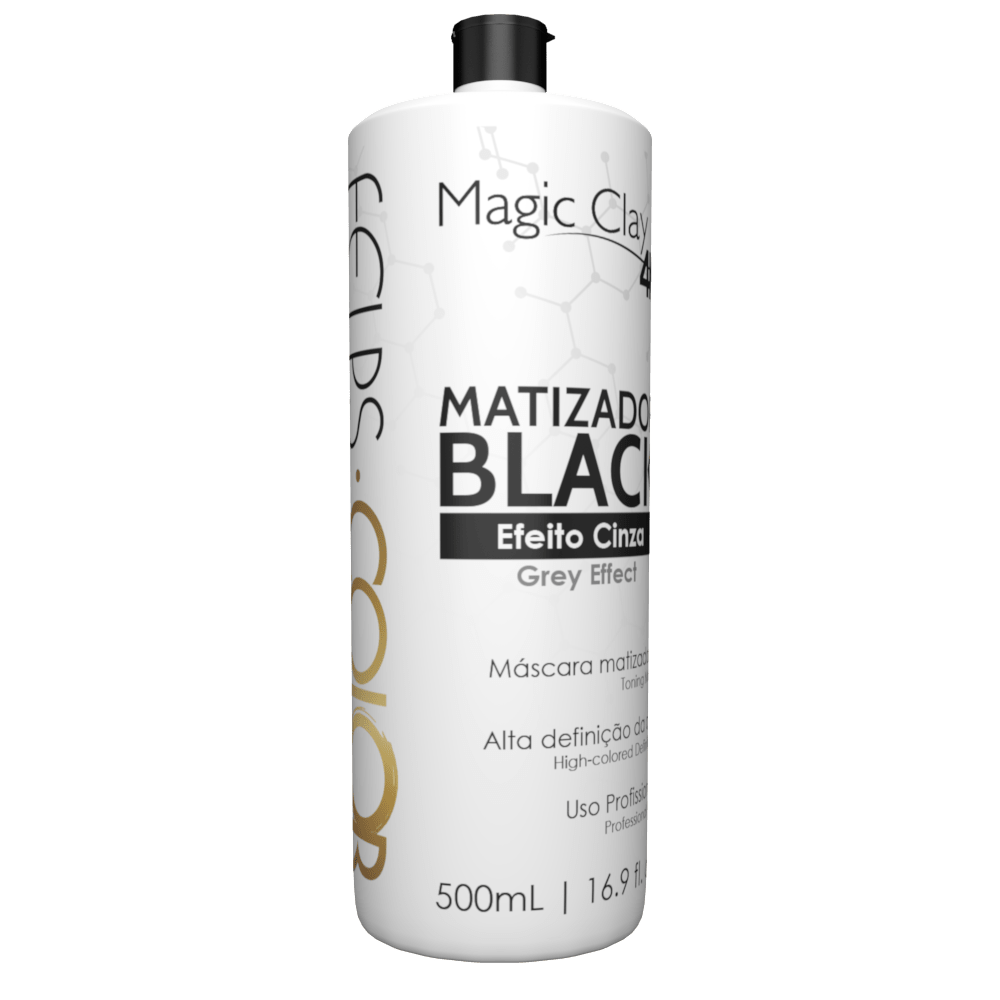 Matizador Felps Profissional Color Black Efeito Cinza Magic Clay 4K 500mL