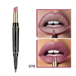 Matte Lipstick Lip Liner Pencil Double-End de Longa Dura??o Waterproof Lipstick