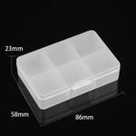 Matte plástico Clear Home Retângulo 6 Compartimentos Medicina Pill Box Titular armazenamento caso