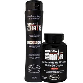 Max Efetive Hair Tratamento para Calvície Shampoo & Suplemento Vitamínico