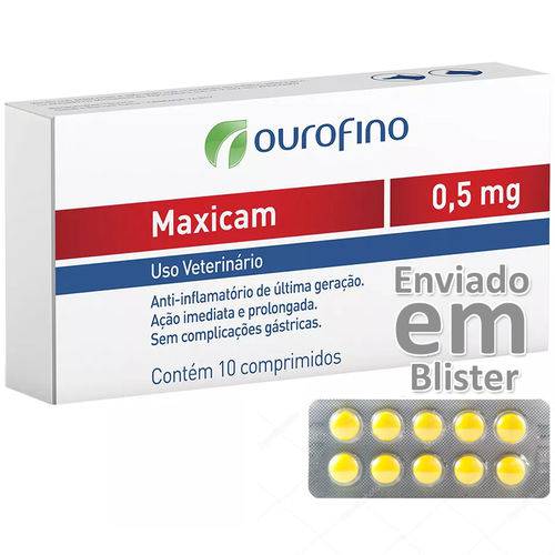 Maxicam 0.5 Mg Anti-inflamatório Blister com 10 Comprimidos
