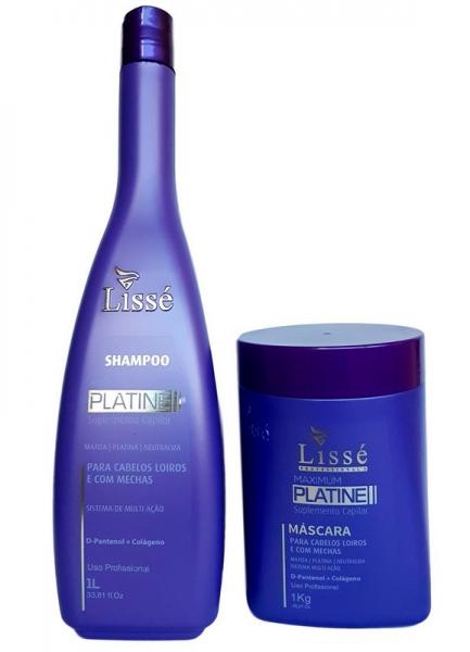 Maximum Platine Lissé Professionals Shampoo e Máscara Matizadora Profissional