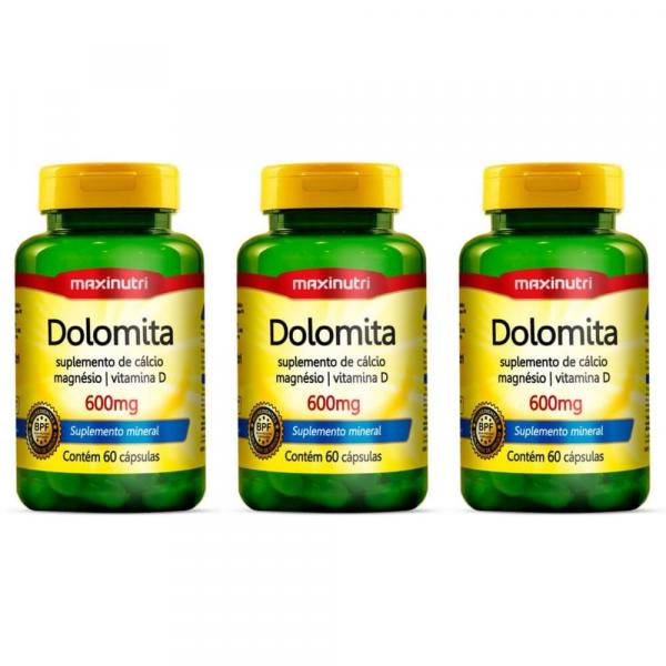 Maxinutri Dolomita 600mg C/60 (Kit C/03)