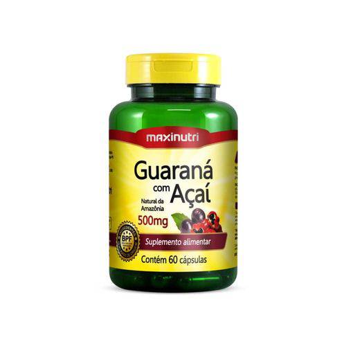 Maxinutri Guaraná + Acaí 500mg C/60