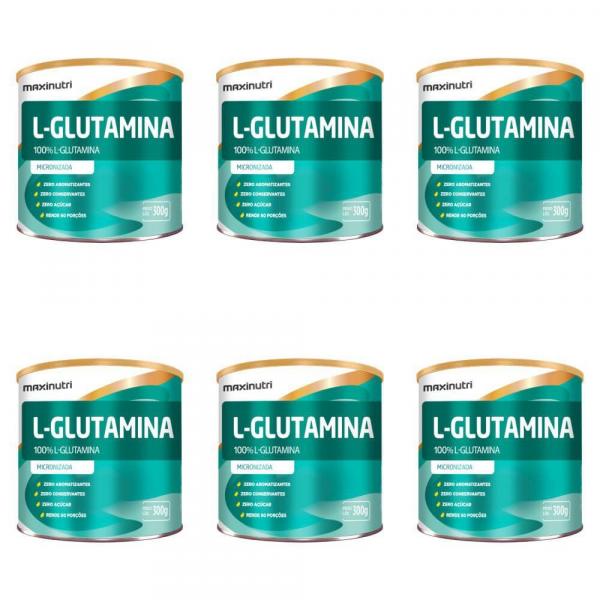 Maxinutri L- Glutamina Pura 300g (Kit C/06)