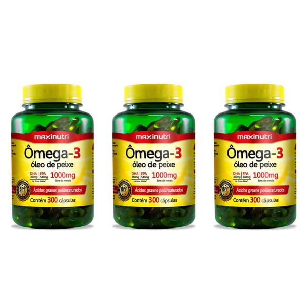 Maxinutri Omega 3 1g C/300 (Kit C/03)