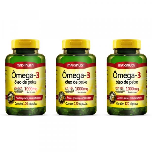Maxinutri Omega 3 1g C/120 (Kit C/03)