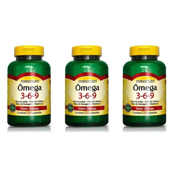 Maxinutri Omega 3/6/9 Triplo 1g C/120 (Kit C/03)