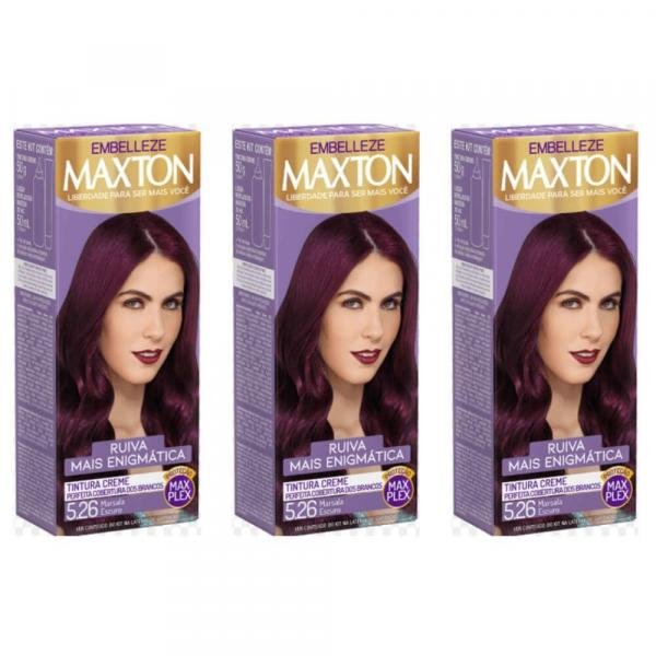 Maxton Coloração 5.26 Marsala Escuro (Kit C/03)