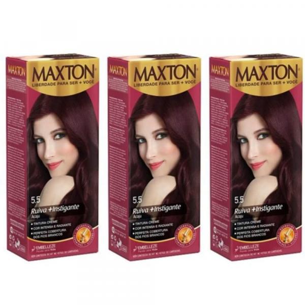 Maxton Coloração Kit 5.5 Vermelho Acaju (Kit C/03)