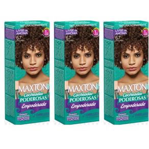 Maxton Free Cacheados Tinta - Kit 6.7 Chocolate - Kit com 03