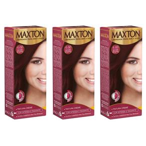 Maxton Tinta 4.66 Vermelho Borgonha - Kit com 03
