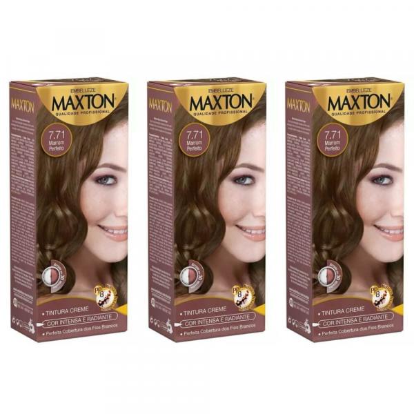 Maxton Tinta Kit 7.71 Marrom Perfeito (Kit C/03)