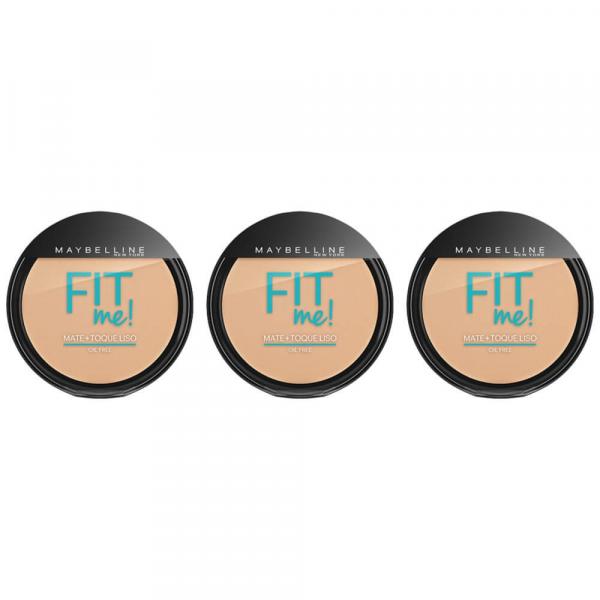 Maybelline Fit me Pó Compacto 110 Claro Real (Kit C/03)