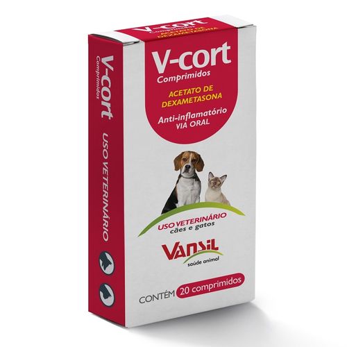Medicamento Vansil V-Cort para Cães e Gatos 200mg