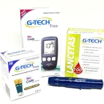Medição Diabetes Glicose Completo Com 50 Tiras G-tech Free