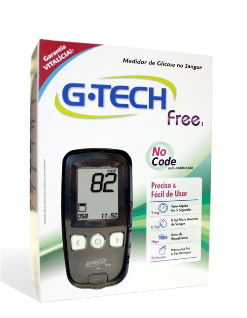 Medidor de Glicose G-Tech Free
