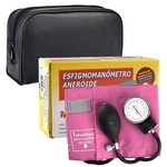 Medidor de Pressão Esfigmomanômetro Premium - Rosa