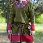 Medievais Renaissance Long Sleeve Viking T para homens Stylish Guerreiro Cavaleiro Batalha Robes Plus Size S-5XL