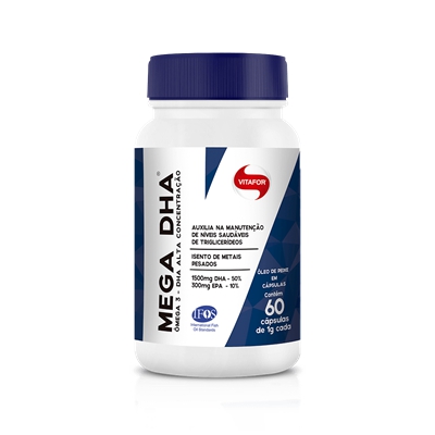 Mega DHA - Vitafor - 60 Cápsulas de 1g