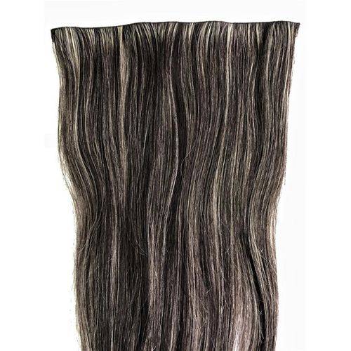 Mega Hair Fita Adesiva Invisivel Castanho com Luzes 50cm 1 Tela