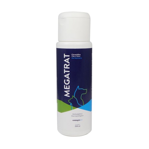 Megatrat (Shampoo) Antisséptico Dermatológico a Base de Clorexidina 0,51% Centagro 250Ml