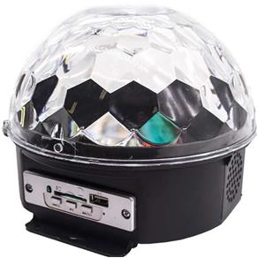 Meia Bola Maluca de Led Cristal Bluetooth Pendrive e Controle GT636 - Lorben