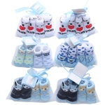 Meias Sweat-absorvente com pontos Decor infantil Socks respirável do bebê presentes do chuveiro