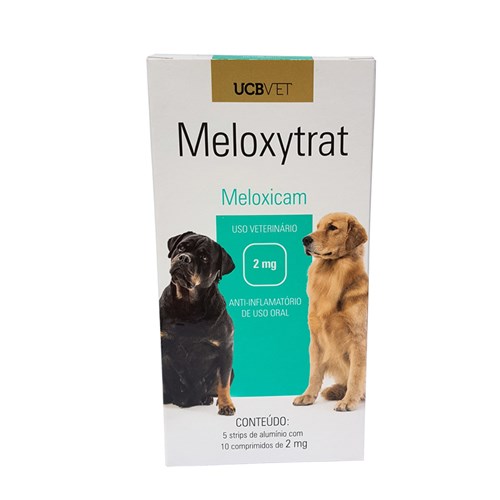 Meloxytrat 2mg 50 Comprimidos UCBVet Anti-inflamatório Cães