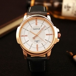 Men Luxury Stainless Steel Quartz Military Sport Leather Band Dial Wrist Watch