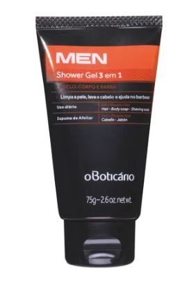 Men Shower Gel 3 em 1 Cabelo, Corpo e Barba 75G [O Boticário]