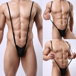 Men Thong Underwear Sexy Love Bodysuit Calcinha Ajustável Tamanho Livre