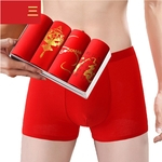 Men Underwear Algodão roupa interior vermelho