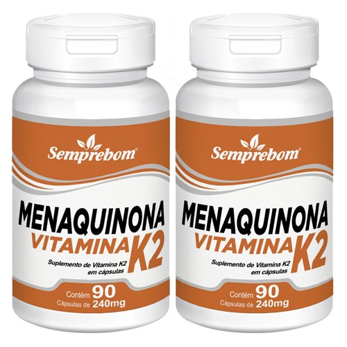 Menaquinona Vitamina K2 Semprebom – 180 Cap. de 240 Mg.